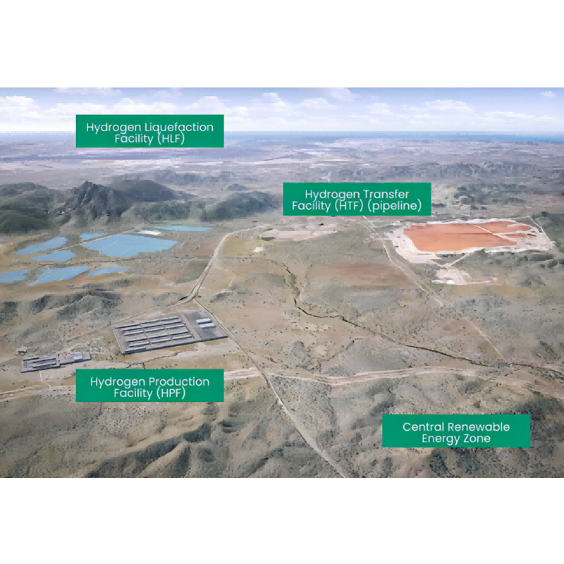Australiae imperium circumsedere $437 decies centena millia ad 2.5GW viridis hydrogenii energiae centrum aedificare