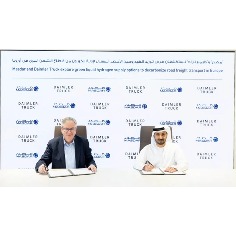 Daimler Trucks, in societate cum Masdar, consilia ad export viridis liquida hydrogenii ad Europam
