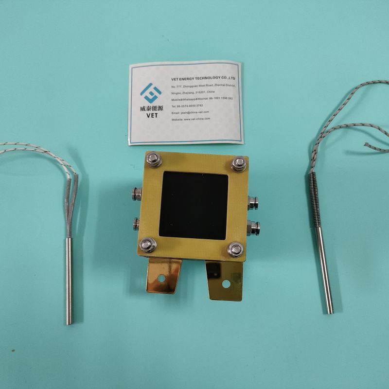 Test fixture ad probandum faciendum cibus membranam cellam electrodes